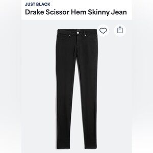 Black Skinny Jeans with Scissor Hem